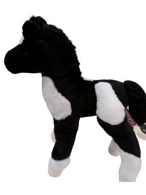 Douglas Horse Plush Black White Stuffed Animal Pony Toy